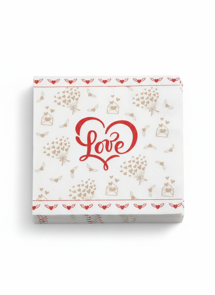 Servilletas Blancas Love Paq X 16 Unds 