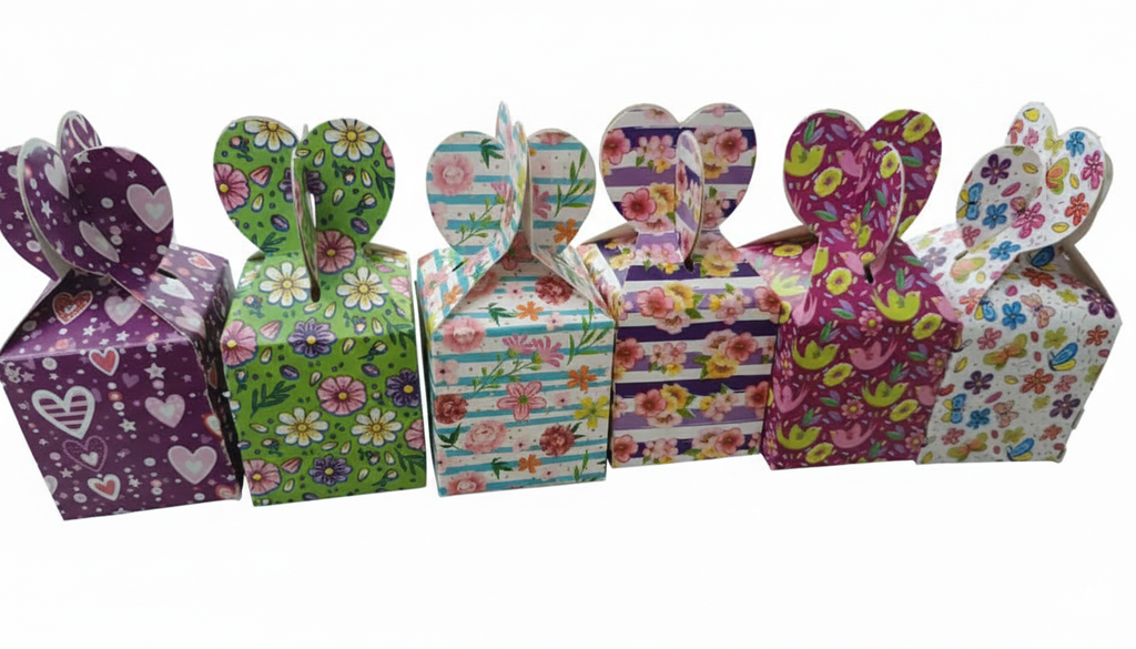 Caja Pequeña Doble Corazon 6x5.5cm Und Varios Diseños