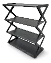 Zapatera 4 niveles desarmable rack metal plástico 49x42x8.5 cm UND