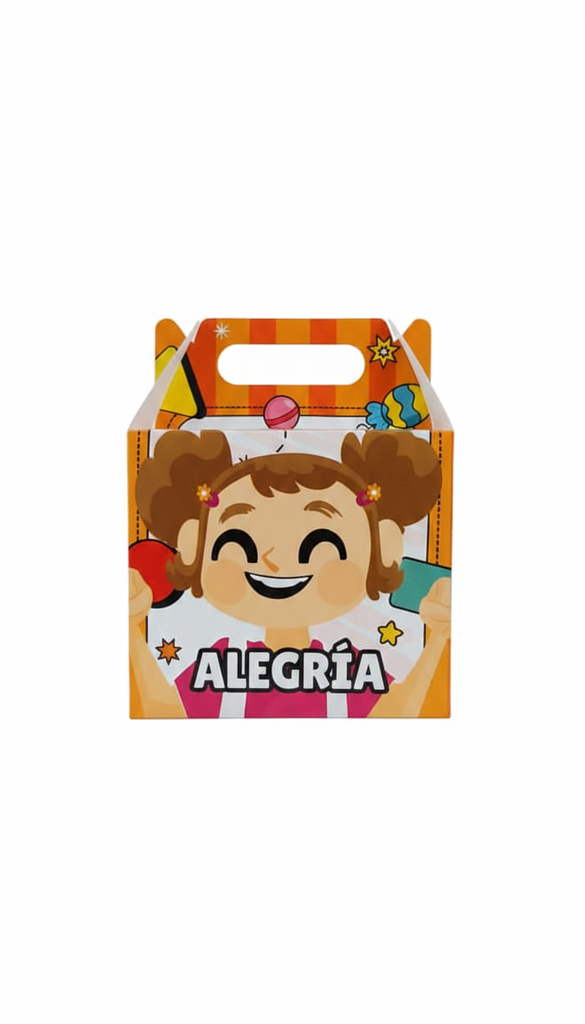 Cajita Feliz Tipo Cotillon Infantil 12x14x10.5cm Und 