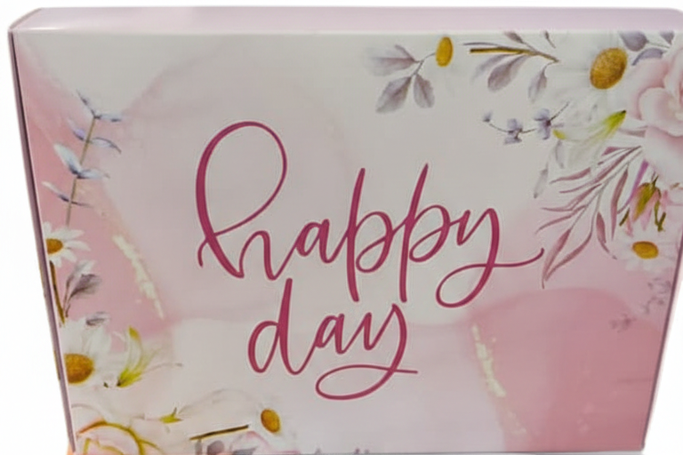 Caja Tipo Baul Feliz Dia Mujer 15x21x7cm Und