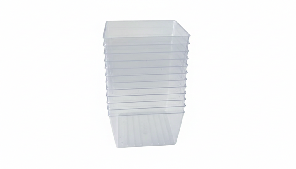 Envase Rectangular Para Postres 8.5x3.5x4.5cm Paq x 12 Unds