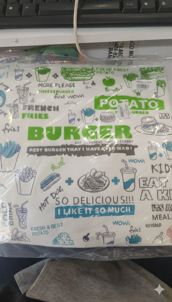 Papel Para Envolver Hamburguesas 29x30cm Paq x 100 Unds Doble Color 