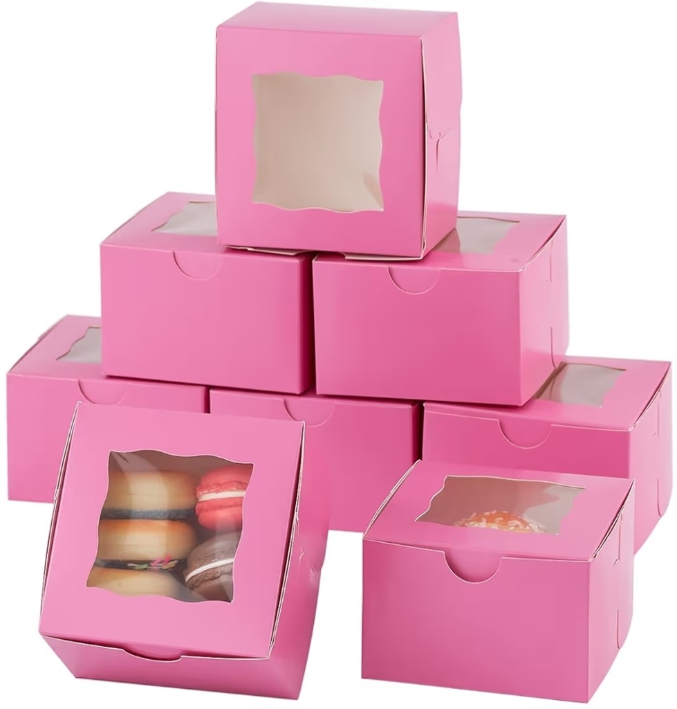 Caja de Galletas Rosada 10x10x6 und