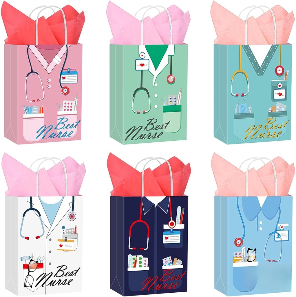 Bolsa De Papel Best Nurse Graduación Enfermermera 21.6 cm und