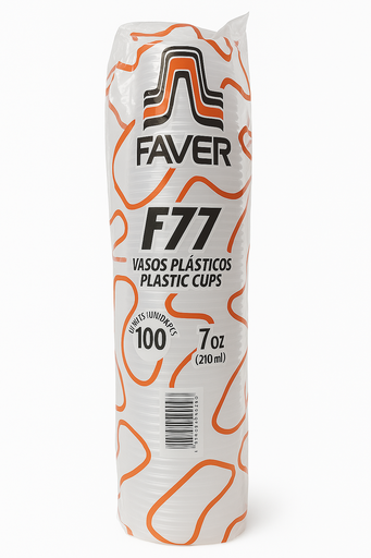 Vasos Plasticos PP Paq x 100 Unds FAVEP