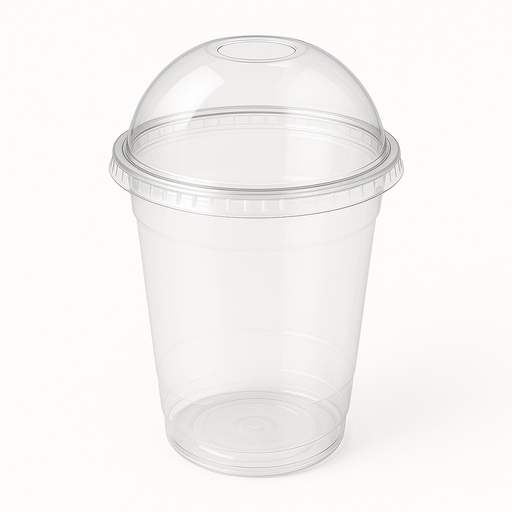 [VAS-PET-GEN-BASE1] Vasos Pet 12oz Con Tapa Domo Paq x 50 Unds