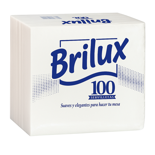 [SER-MES-BRI-BASE1] Servilleta Para Mesa Paq x 100 Unds BRILUX