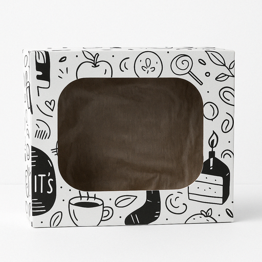 [CAJ-PAS-FAN-BASE4] Caja 3 Pasteles Con Ventana 15x13x6cm Und FANDEC