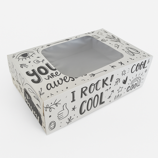 [CAJ-PAS-FAN-BASE2] Caja 6 Pasteles Con Ventana 23x15x8cm Und FANDEC