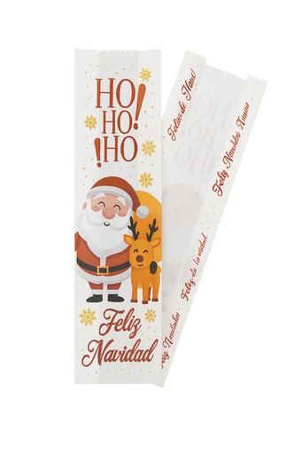 Bolsa de Pan Canilla Blanca Navidad Und
