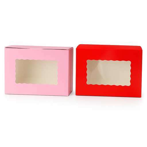 Caja 6 Pasteles con Visor Und Varios Colores