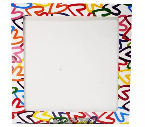 [CAJ-TOR-GEN-BASE1] Caja de Torta Corazon Cami Color con Acetato 20x20x6 Und