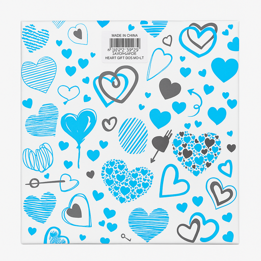 Caja de Torta Corazon Azul Und FANDEC