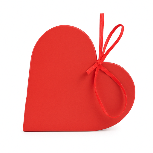 [CAJ-COR-GEN-BASE1] Caja de Corazon Roja Mini Para Dulces Und