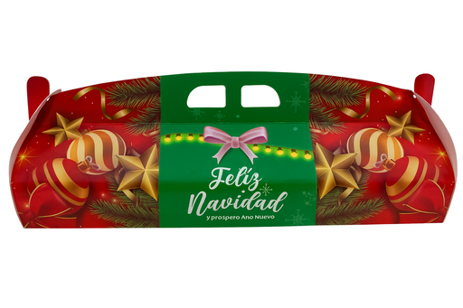 [CAJ-PAN-GEN-BASE1] Caja para Pan de Jamon Roja Und