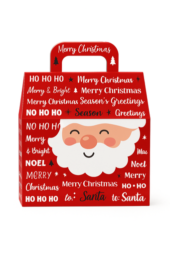 [CAJ-PAN-GEN-BASE3] Caja para Paneton Navidad Pequeña 10x10x8 Und