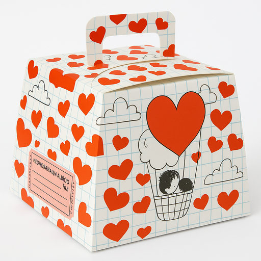 [CAJ-REG-GEN-BASE1] Caja de Regalo Cupon de Amor 13x12x15 Und