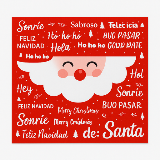 Caja para Torta Navidad Santa Hola Rojo Und