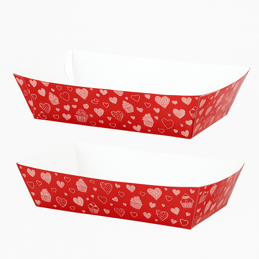 [CAN-ROJ-GEN-BASE1] Canoa Roja de Corazones Und