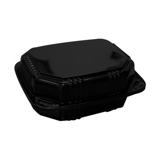 Envase Termico Plastico Negro 11G 1165cc/39oz/8x7 Und DELIGOURMET 