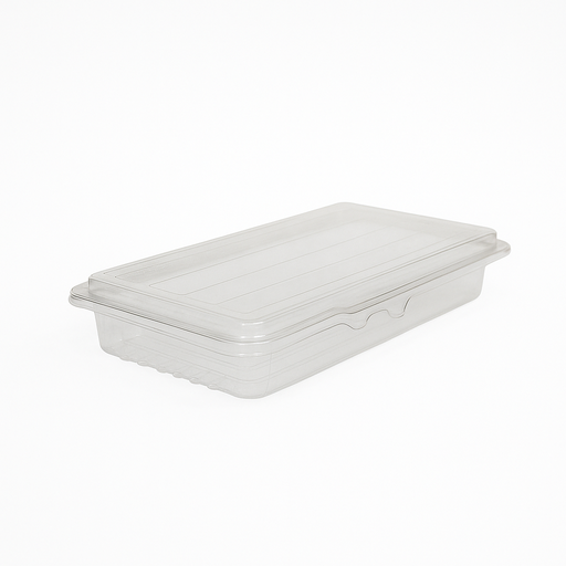 [ENV-PET-DEL-BASE9] Envase PET Rectangular Transparente 7G/700cc/24Oz Und DELIGOURMET