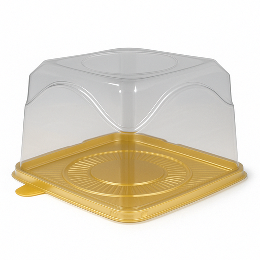 [TOR-DOR-GAL-BASE1] Tortera Dorada Cuadrada 28x28CM Und GALVANOTEK