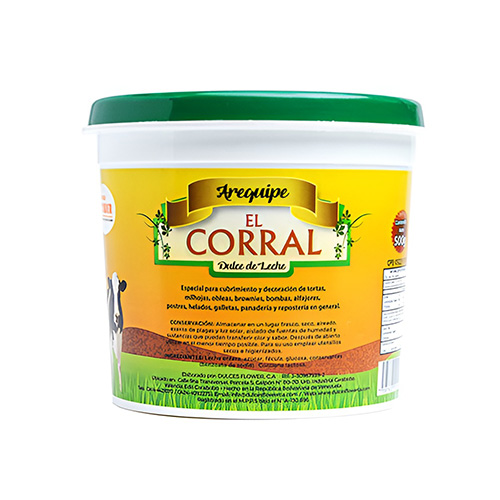 [ARE-ELC-DUL-BASE2] Arequipe El Corral 500gr Und DULCES FLOWER