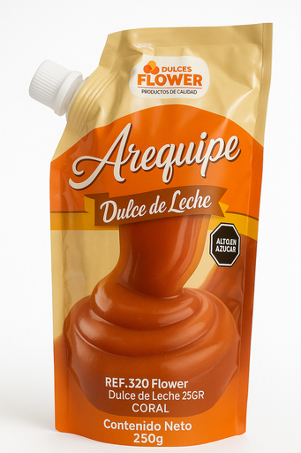 [ARE-DUL-DUL-BASE1] Arequipe Dulce de Leche 250GR Und DULCES FLOWER