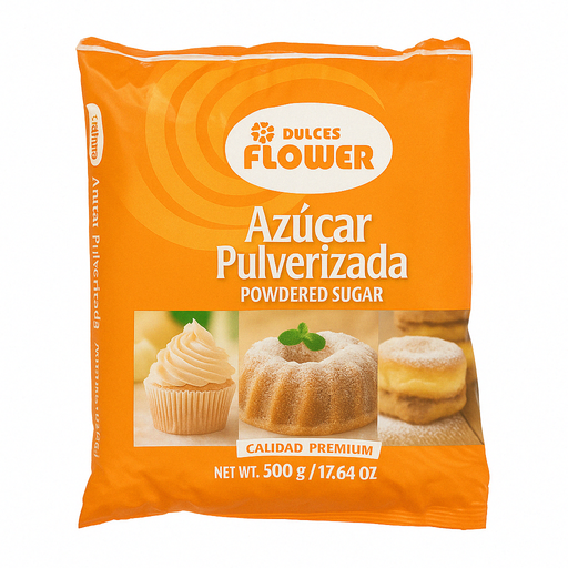 [AZU-PUL-DUL-BASE1] Azúcar Pulverizada 500gr Und DULCES FLOWER