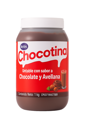 [CHO-AVE-KRO-BASE1] Chocotina de Avellana 500gr Und KRON