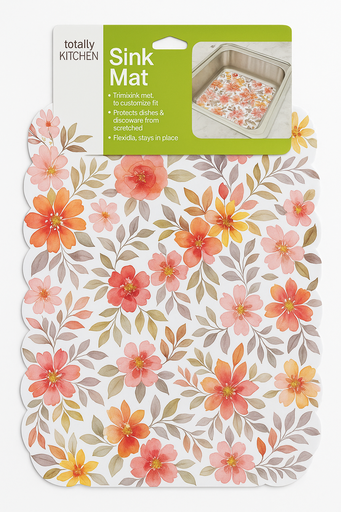 [TAP-FRE-TOT-BASE1] Tapete para Fregadero Diseño Floral Und TOTALLY KITCHEN