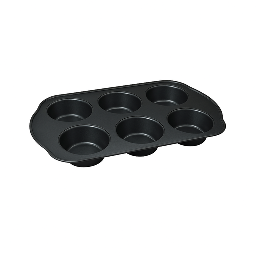 [MOL-HOR-ONE-BASE1] Molde para Hornear 6 Ponques Negro Und ONEIDA