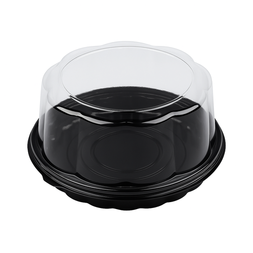 [MIN-TOR-GAL-B9696] Mini Tortera Flower Tapa Baja y Base Negra 17x6.5cm Und GALVANOTEK