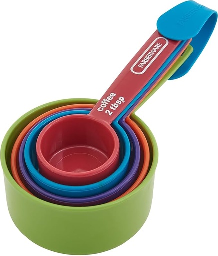 [SET-TAZ-TRU-BASE2] Set de 5 Tazas Medidoras Colores Vivos Und TRUDEAU