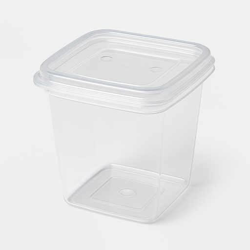 Tina Cuadrada con Tapa 25 Unds GREENPLAST