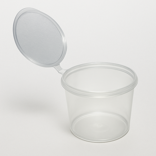 [ENV-SAL-GEN-BASE1] Envases para Salsa Transparentes con bisagra 1oz 50 Unds 