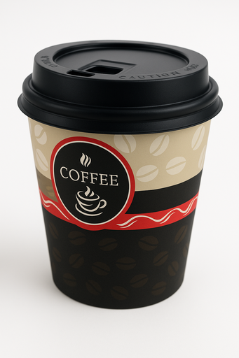 [VAS-CAF-MAX-BASE1] Vasos de Cafe 6oz con Tapa 25 Unds MATHEW'S