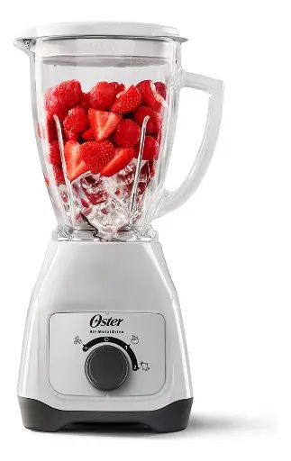 [LIC-BLA-OST-BASE1] Licuadora Blanca 3 Velocidades con Perilla Und OSTER Vaso de Vidrio