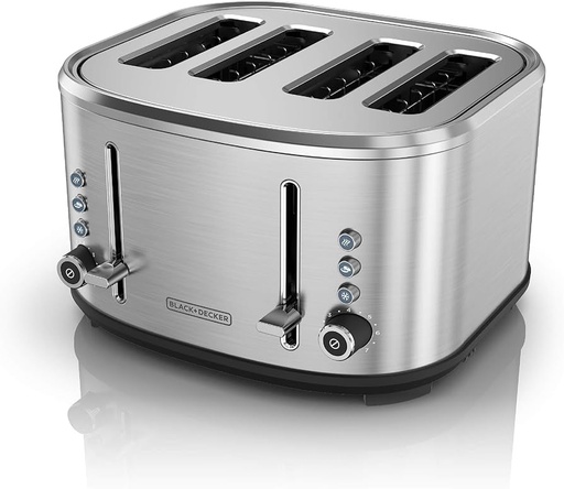 [TOS-REB-BLA-BASE1] Tostadora de 4 Rebanadas Anchas Und BLACK+DECKER