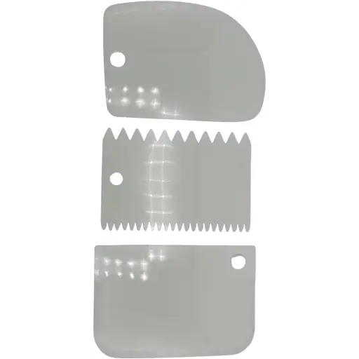 [JUE-RAS-VOI-BASE1] Juego de Raspadores para Pasteles 3 Unds VOILA