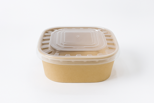 [ENV-ECO-GEN-BASE1] Envase Ecocraft Cuadrado 500ml 13x4cm Und con Tapa 