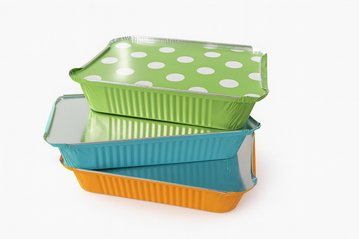 [ENV-ALU-GEN-BASE32] Envase de Aluminio Rectangular 1900ml/24cm con Tapa Carton/Metalizado Und Varios Colores