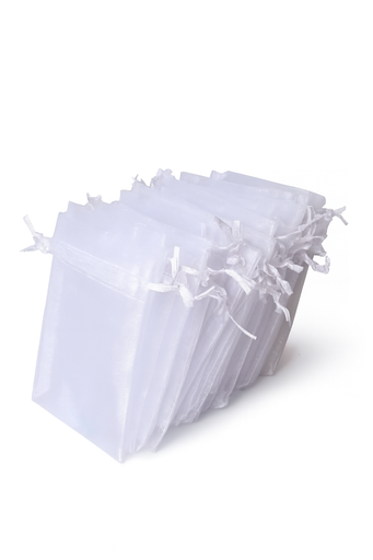 [BOL-ORG-GEN-BASE1] Bolsa de Organza para Regalos 10x10cm Und Blanca