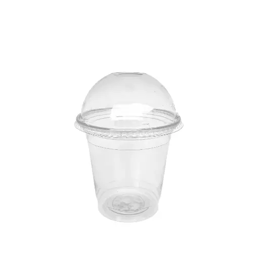 [VAS-PET-MAXI-BASE3] Vaso PET 10oz con Tapa Domo Paq x 50 Unds MAXIPLAST