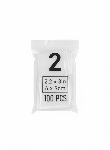 [BOL-TRA-GEN-BASE20] Bolsa Transparente Ziploc #2 6x9cm Paq x 100 Unds