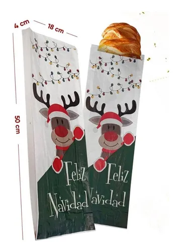 [BOL-PAN-GEN-BASE5] Bolsa de Pan de Jamón Estampadas 49x18x4cm Und