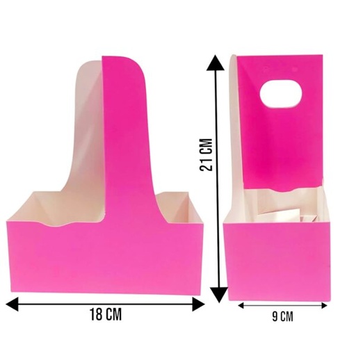 [CAJ-DOU-GEN-C3656] Caja Duos 21x17.5x8.5cm Und Rosadas
