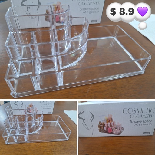 [ORG-COS-GEN-BASE2] Organizador de Cosméticos 17X9cm Und