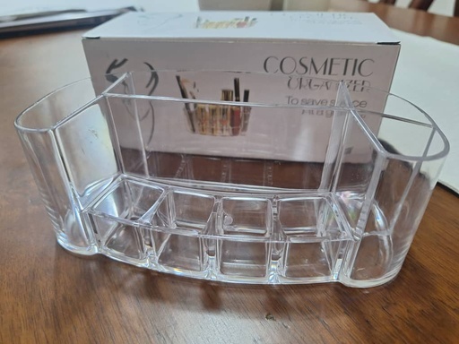 [ORG-COS-GEN-BASE3] Organizador De Cosméticos Con Divisiones 18x6.5x7cm Und 